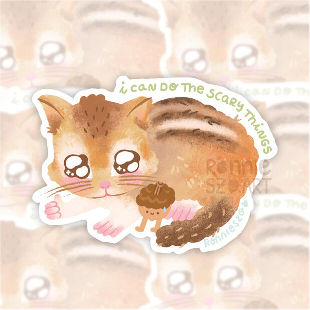 Cute Chipmunk design for a sticker